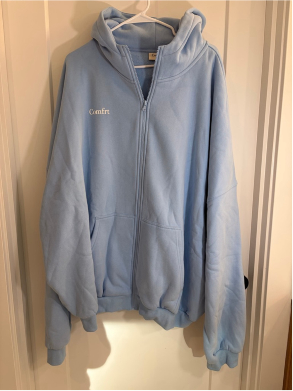 Comfrt Cloud Zip Hoodie Baby Blue Heavy Fleece Unisex 3XL Like New